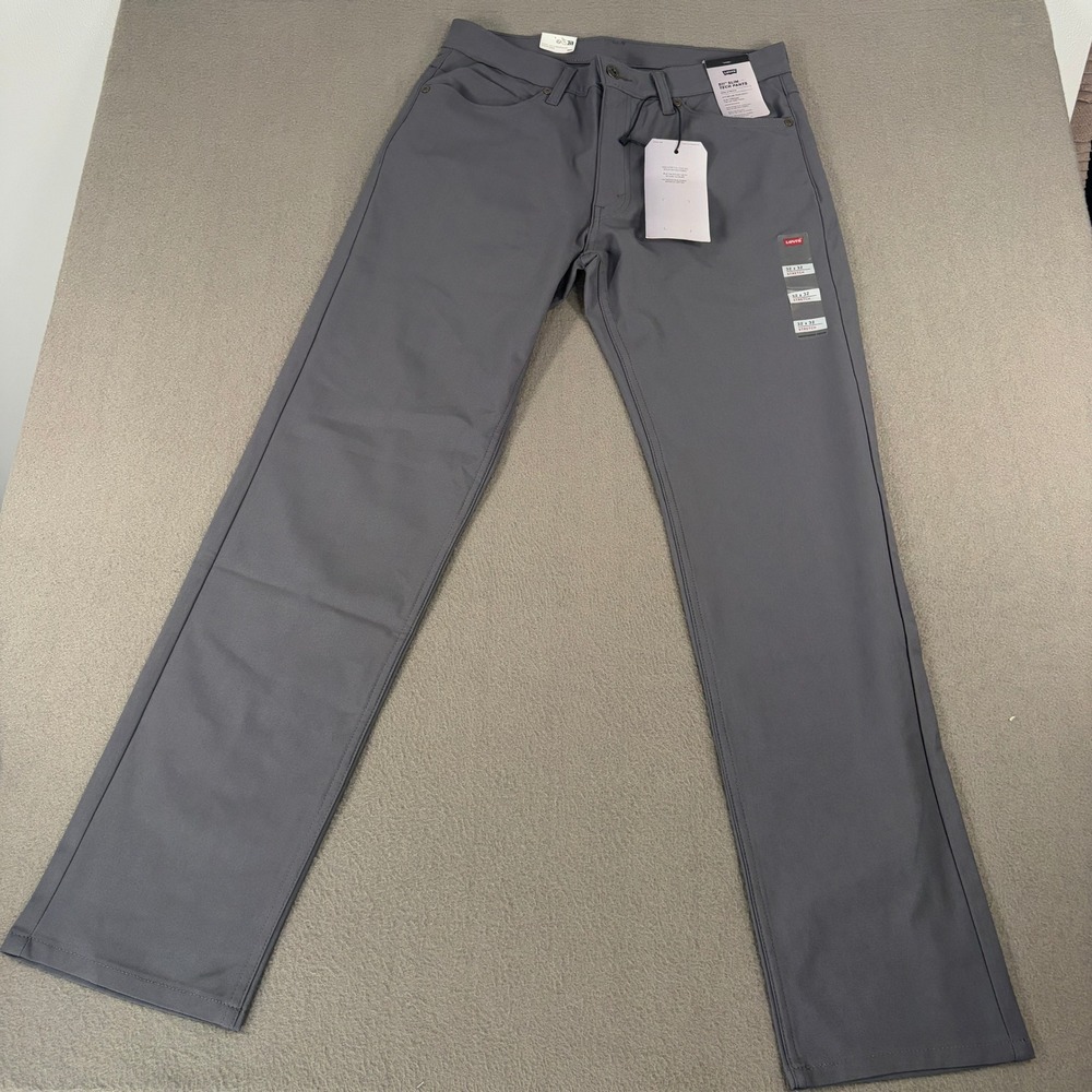 Levis 511 Slim Tech Pants Mens Size 32x32 Gray Performance A92130013